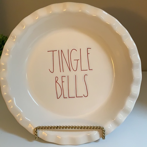 🆕🎅🏻Rae Dunn Jingle Bells Pie Plate - Picture 2 of 6